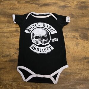 Black Label Society 2007 Graphic Baby Onseie Bodysuit Size 0-6 Months